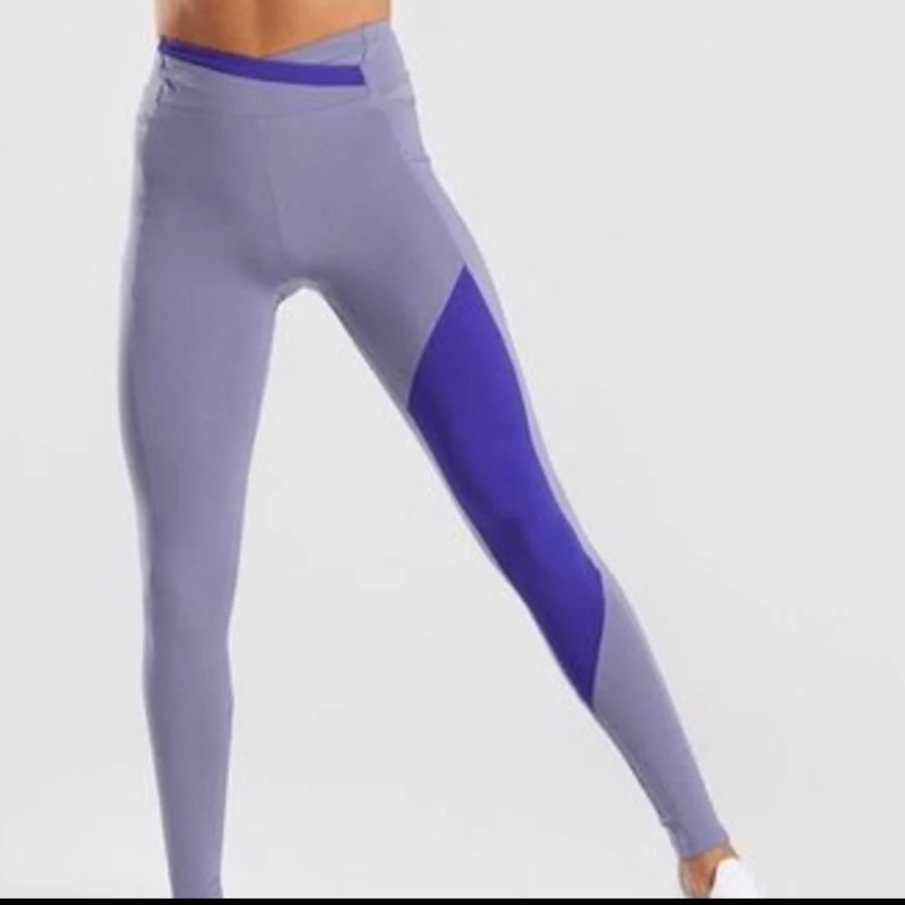 Gymshark asymmetrical steel blue/ indigo leggings